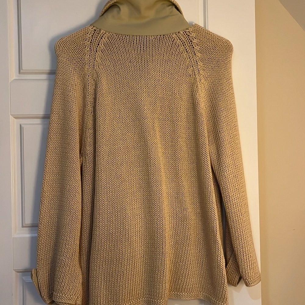 Ralph Lauren Chunky Knit 100% Cotton Wheat Colored Cardigan (L) SOLD SOLD SOLD - Picture 3 of 6